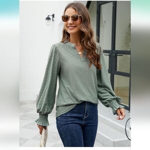 Teal Long Sleeve Blouse